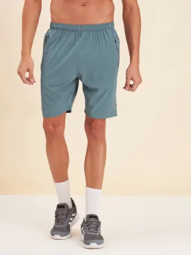 Men Teal Blue Dry Fit Shorts