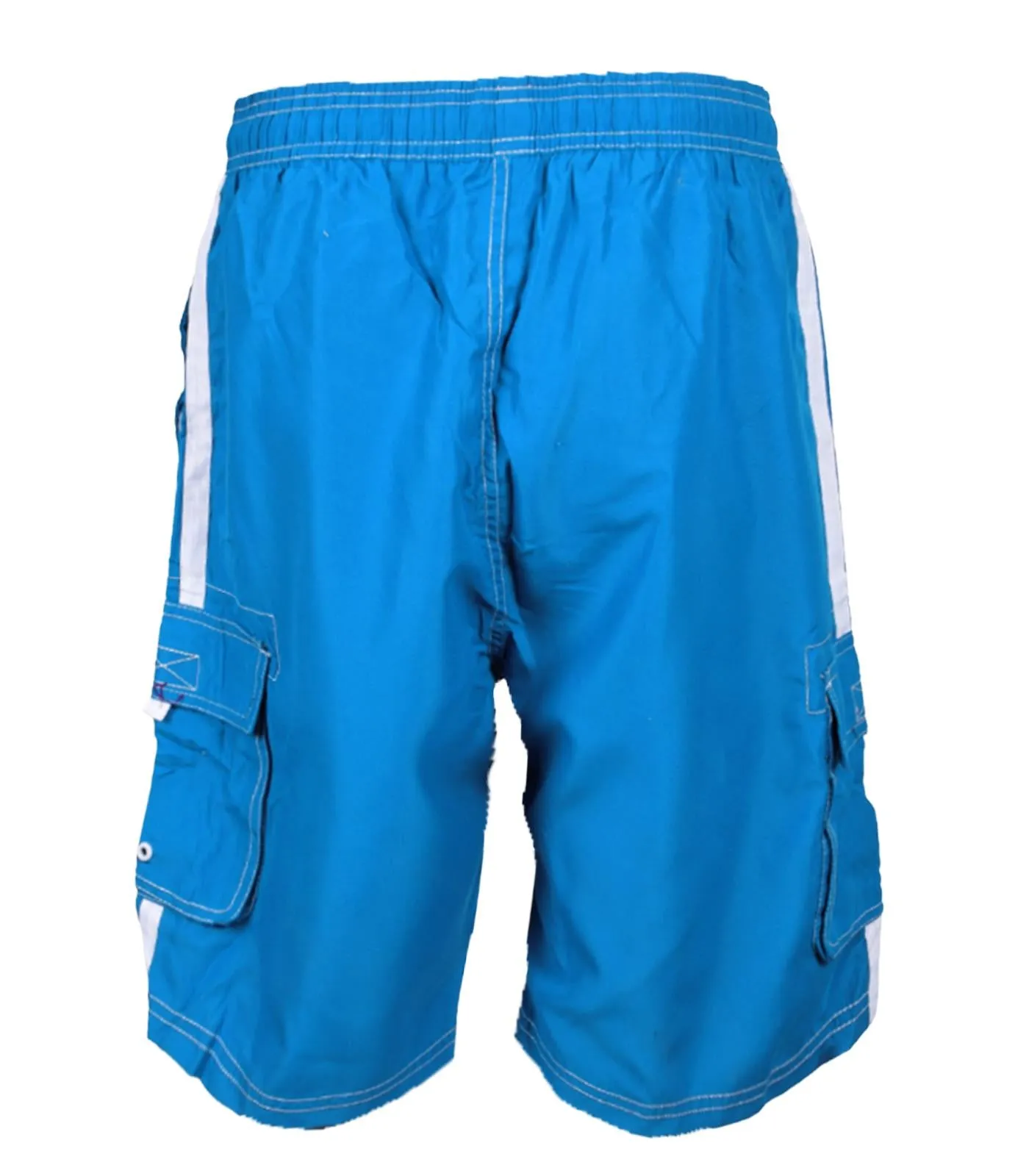 Mens Blue Cargo Swim Shorts - S