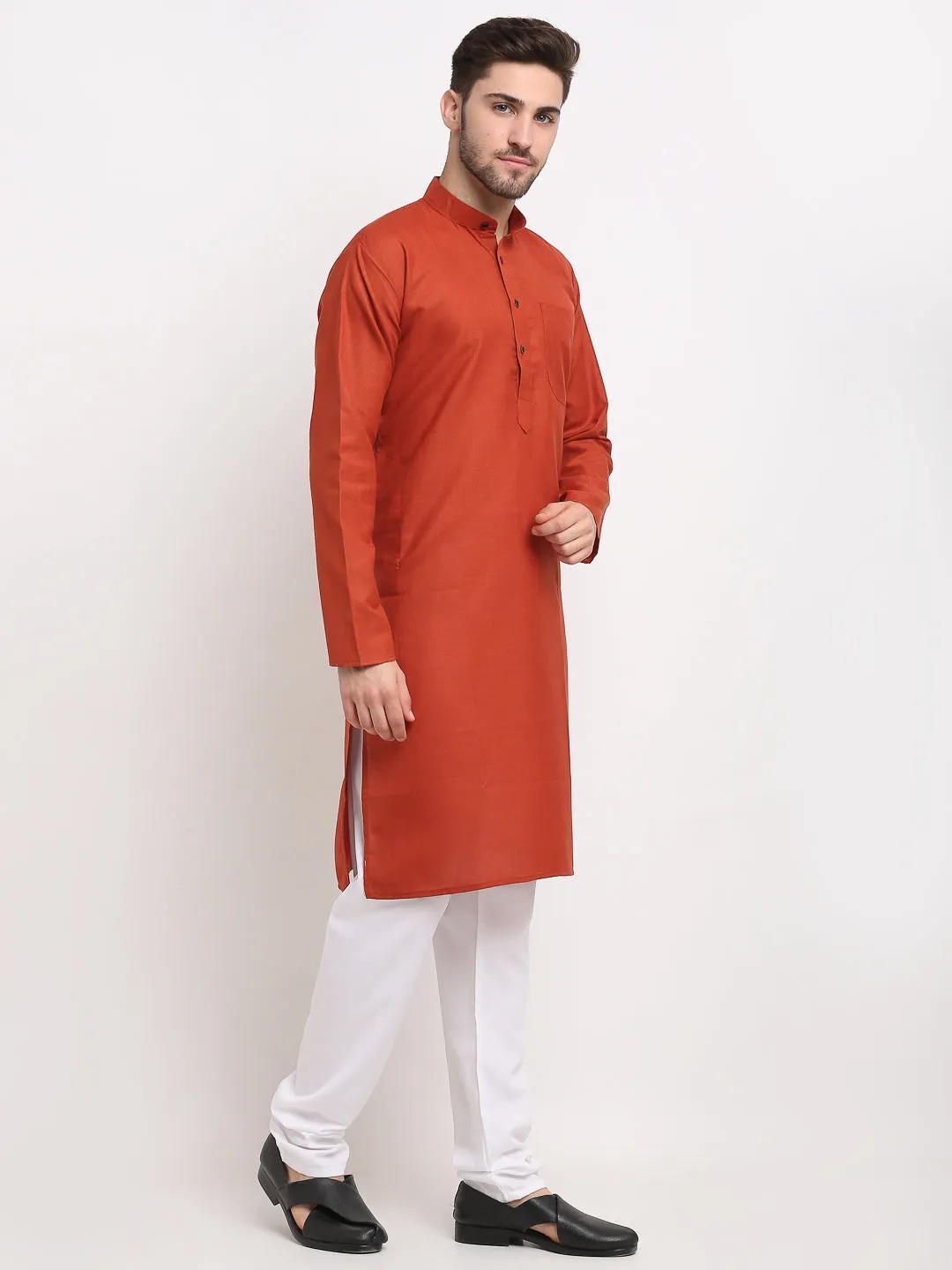 Men'S Cotton Solid Kurta Pyjama