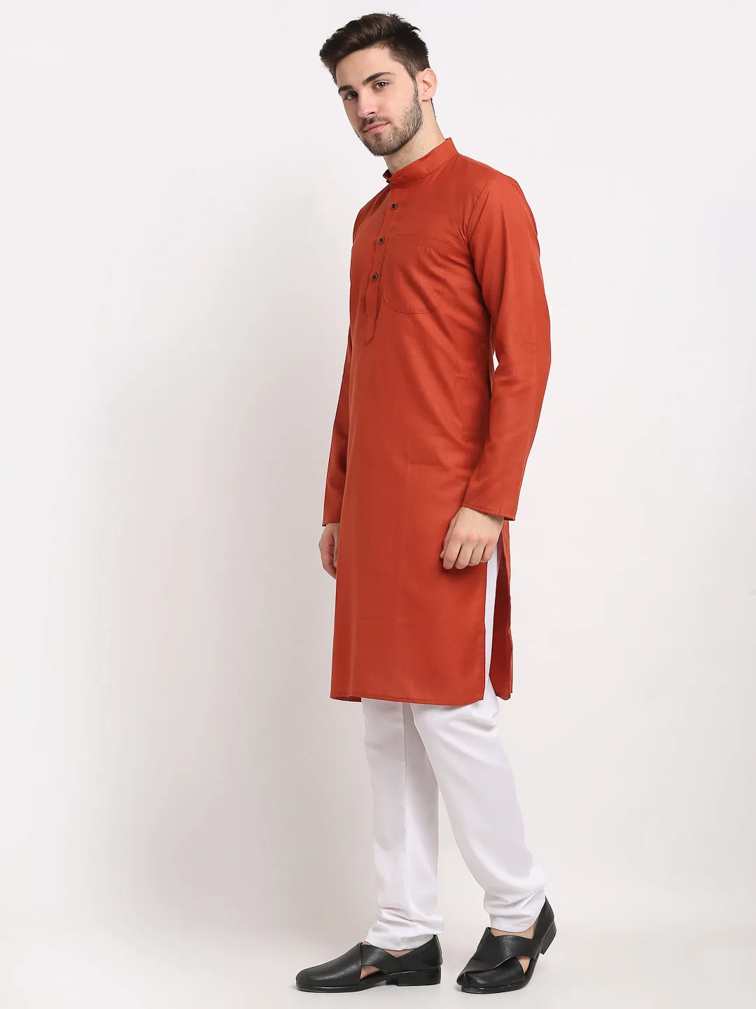 Men'S Cotton Solid Kurta Pyjama