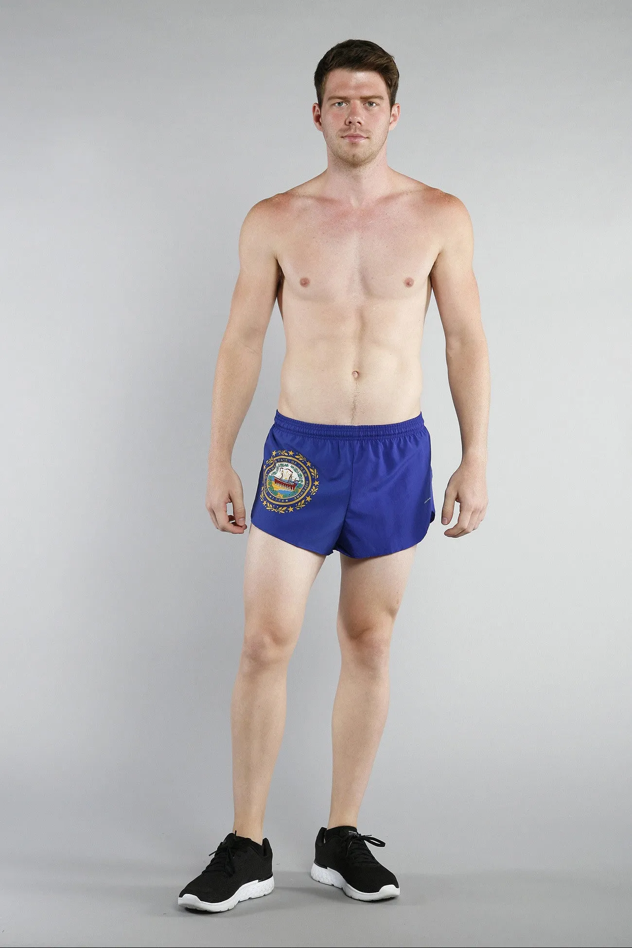 Men's Flag 1" Elite Split Shorts [N] - New Hampshire