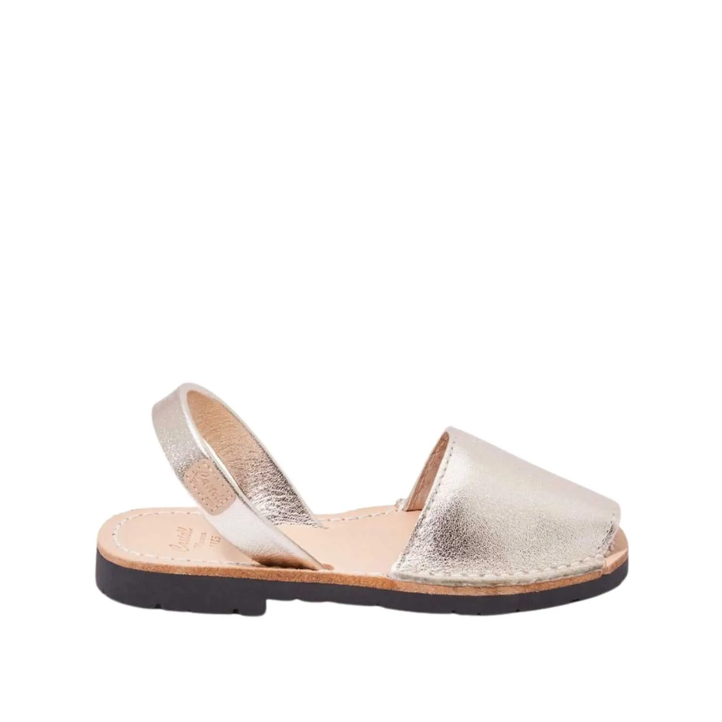 Metallic Leather Menorcan Sandal For Kids - Iker 1097 Metallic