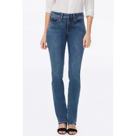 Mid Blue Straight Mid Rise Jeans