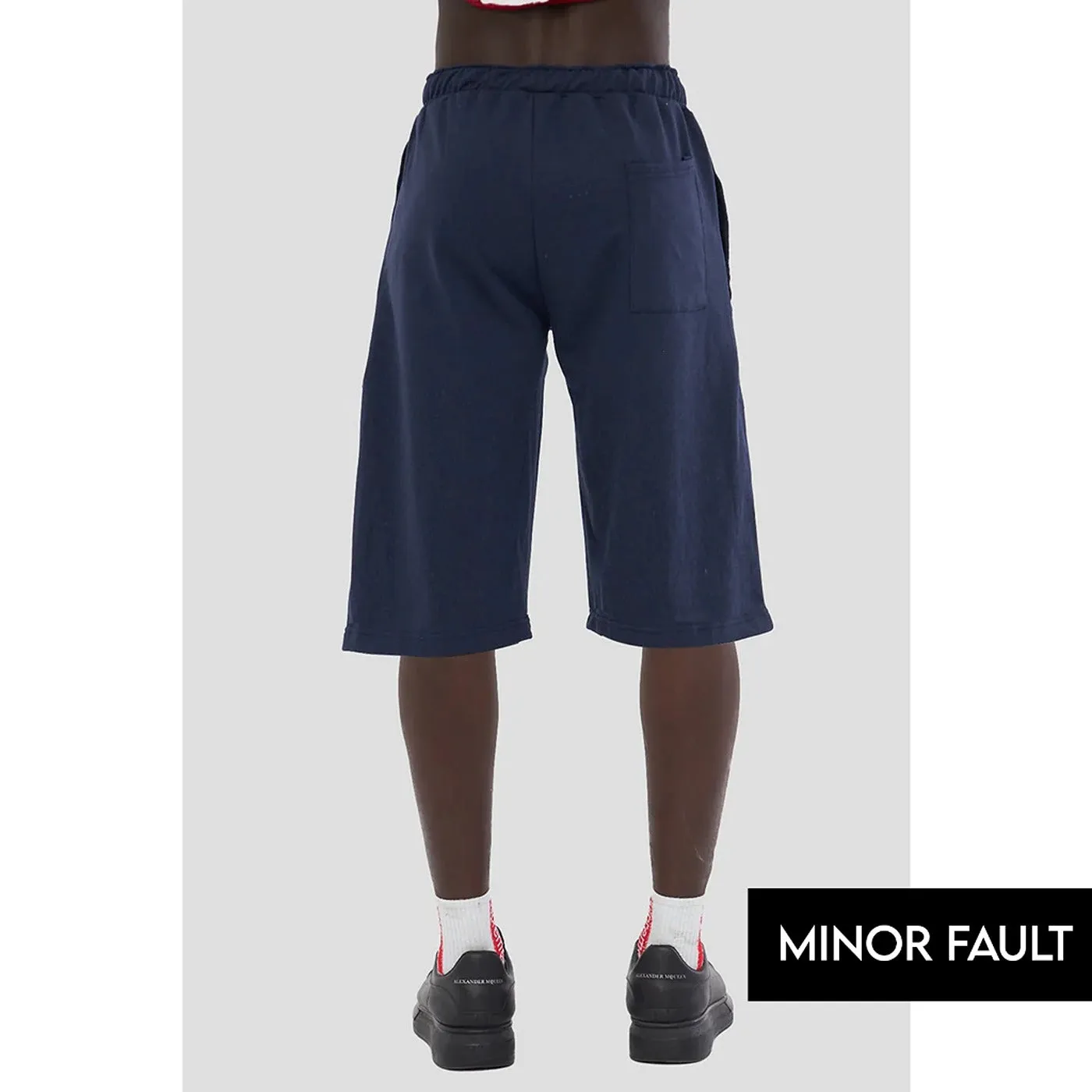 (Minor Fault) Navy 3/4 Relaxed Fit Shorts