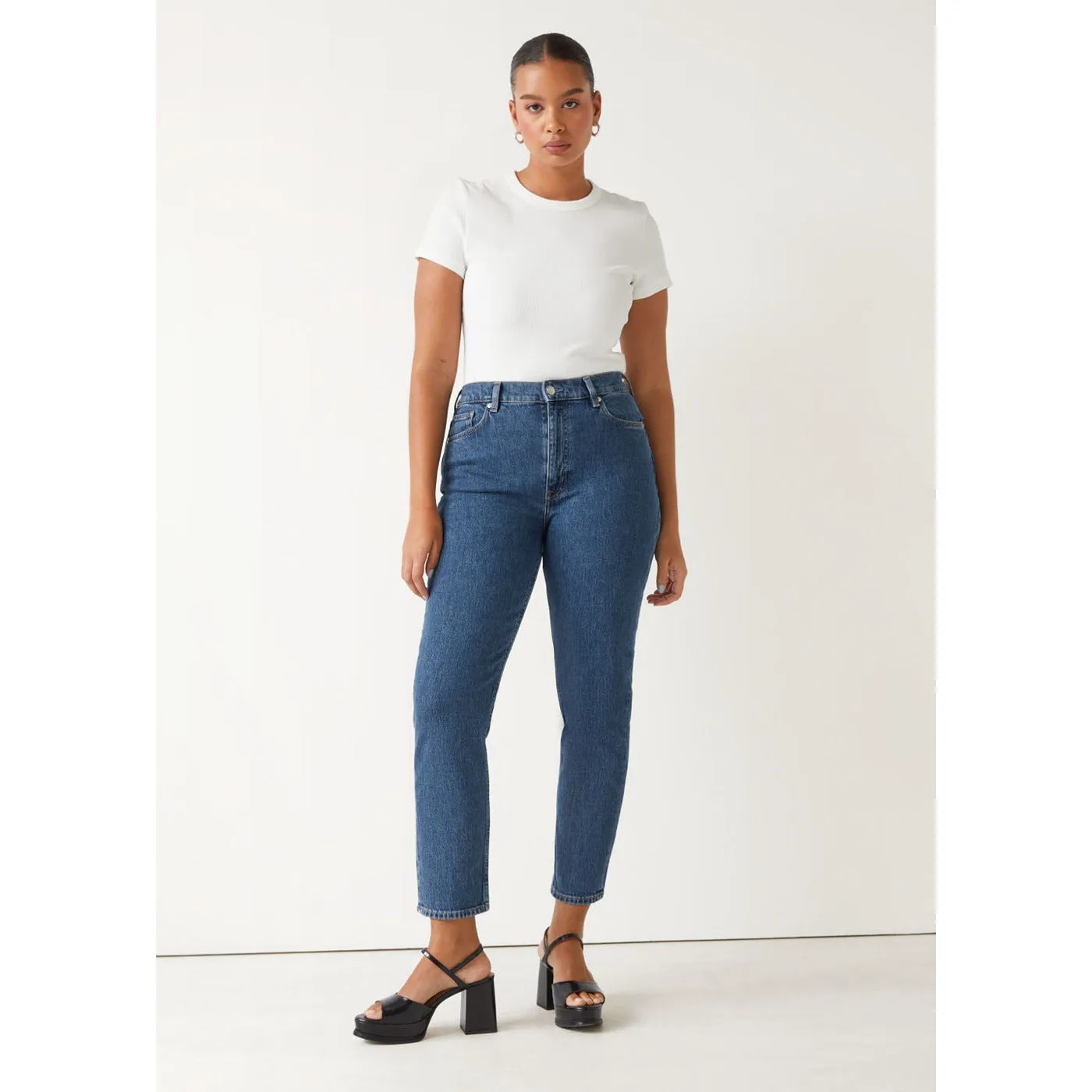 Mom Fit Blue High Jeans