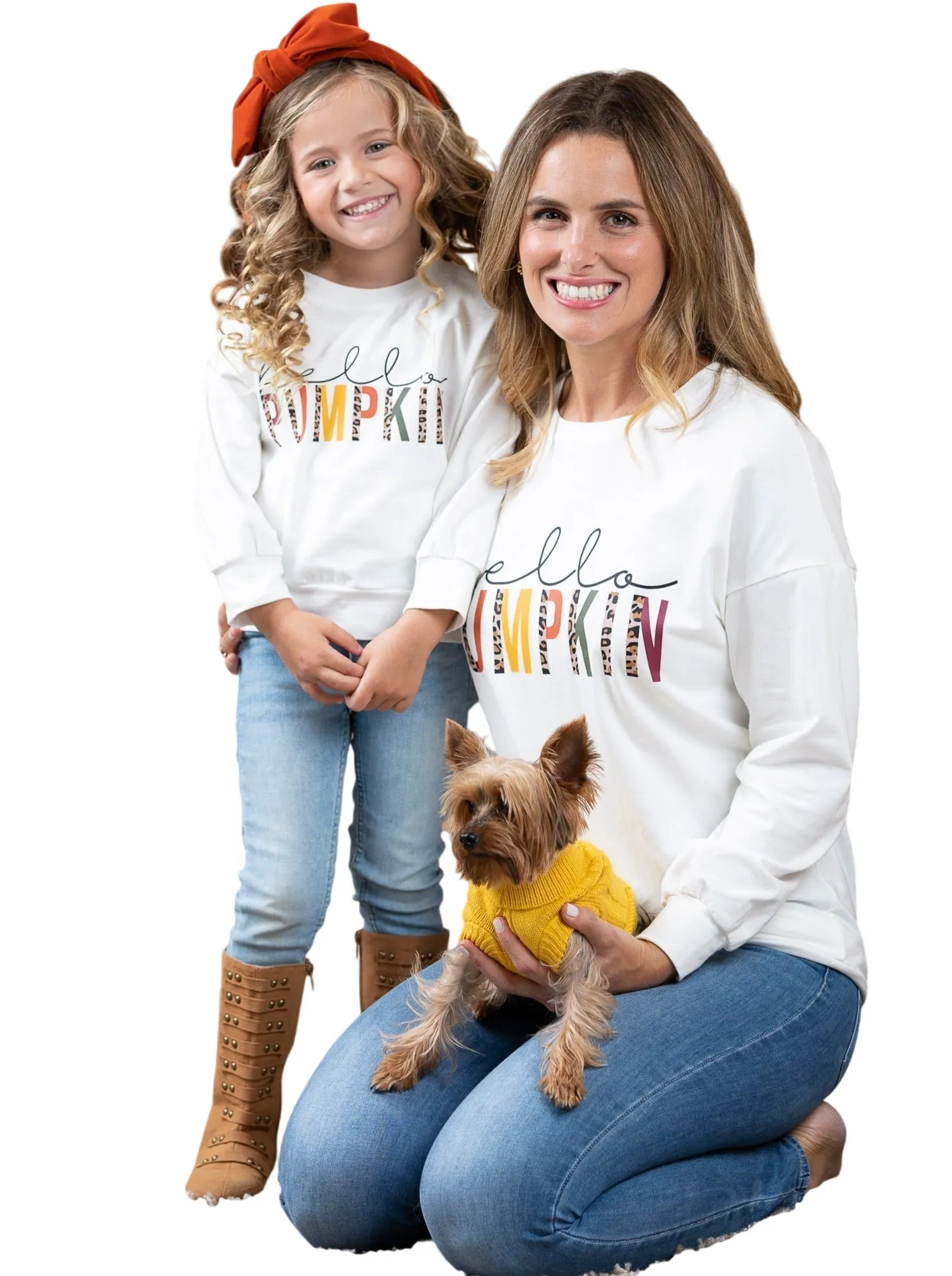 Mommy And Me Hello Pumpkin Long Sleeve Top