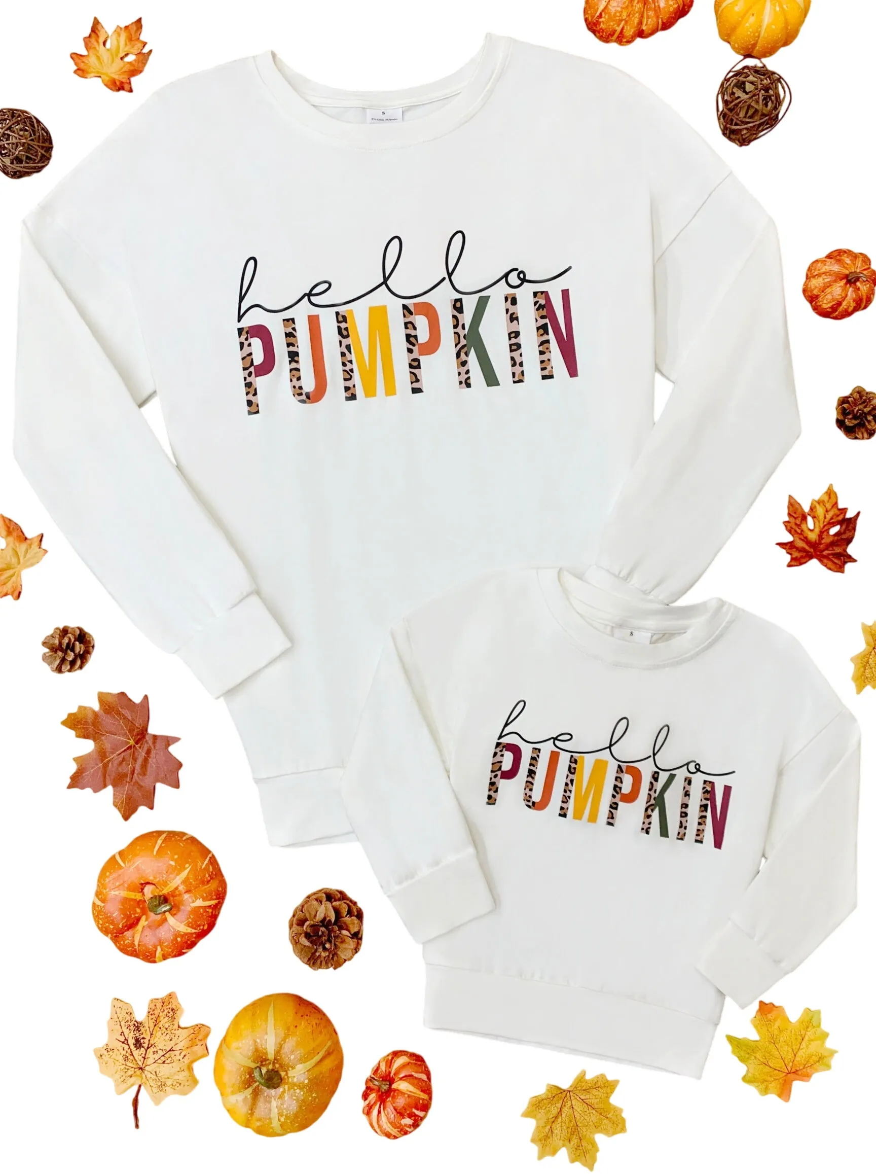 Mommy And Me Hello Pumpkin Long Sleeve Top