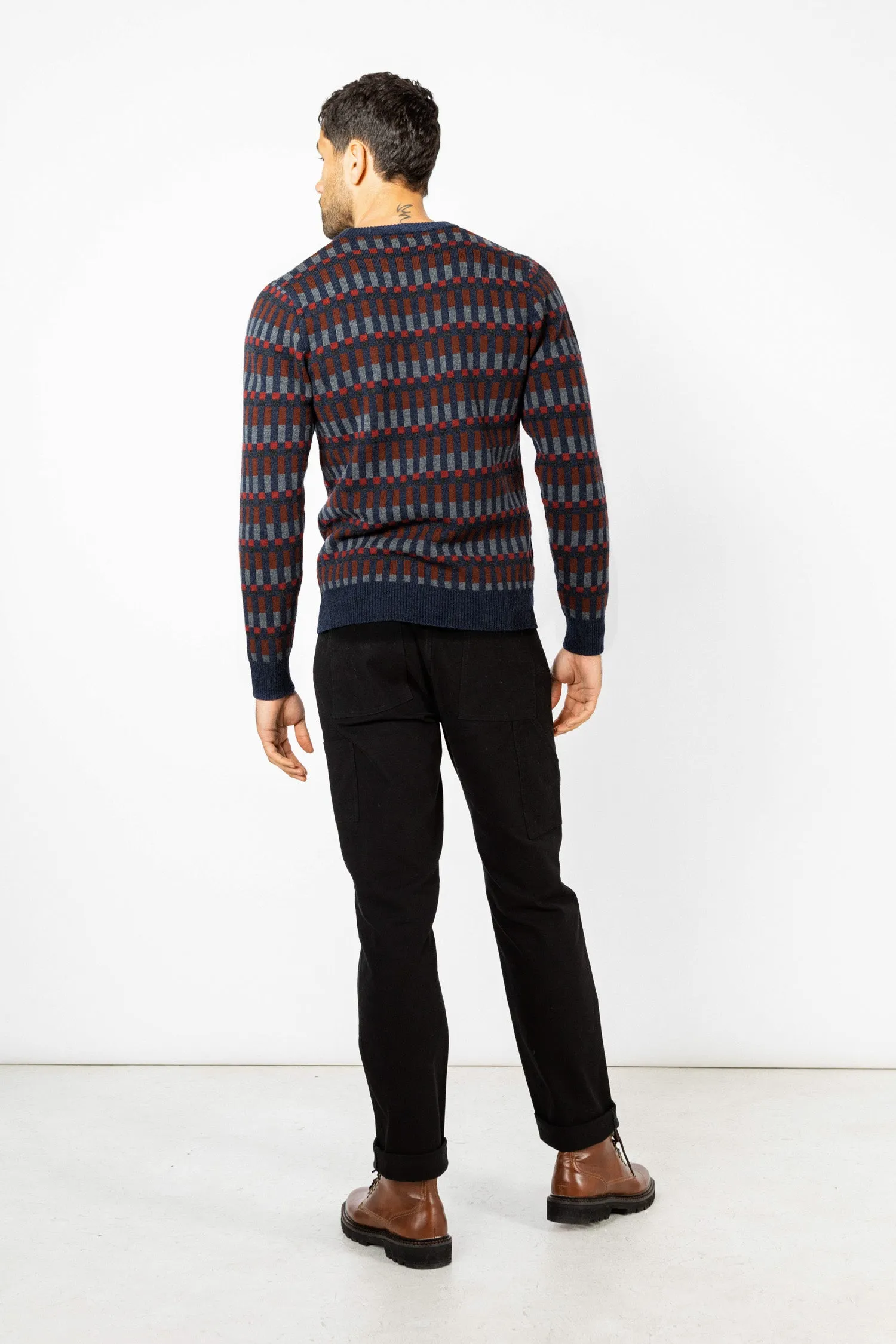 Morris Sweater / Navy Multi