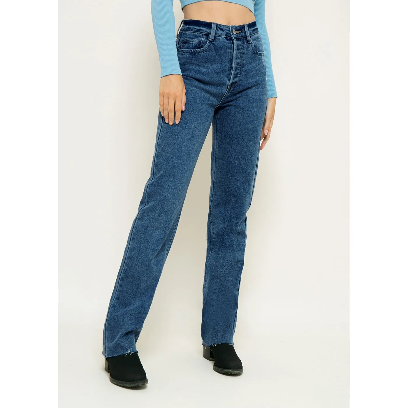 OXXY Mid Blue Slim Jeans