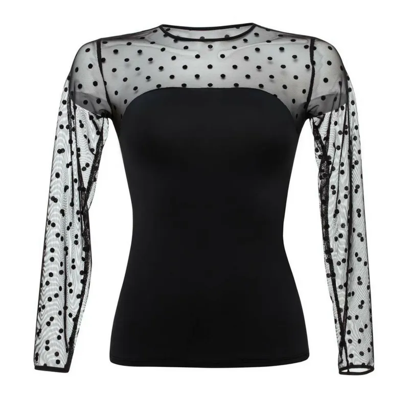 Polka Dot Long Sleeve Top Lauma Lingerie Angeline