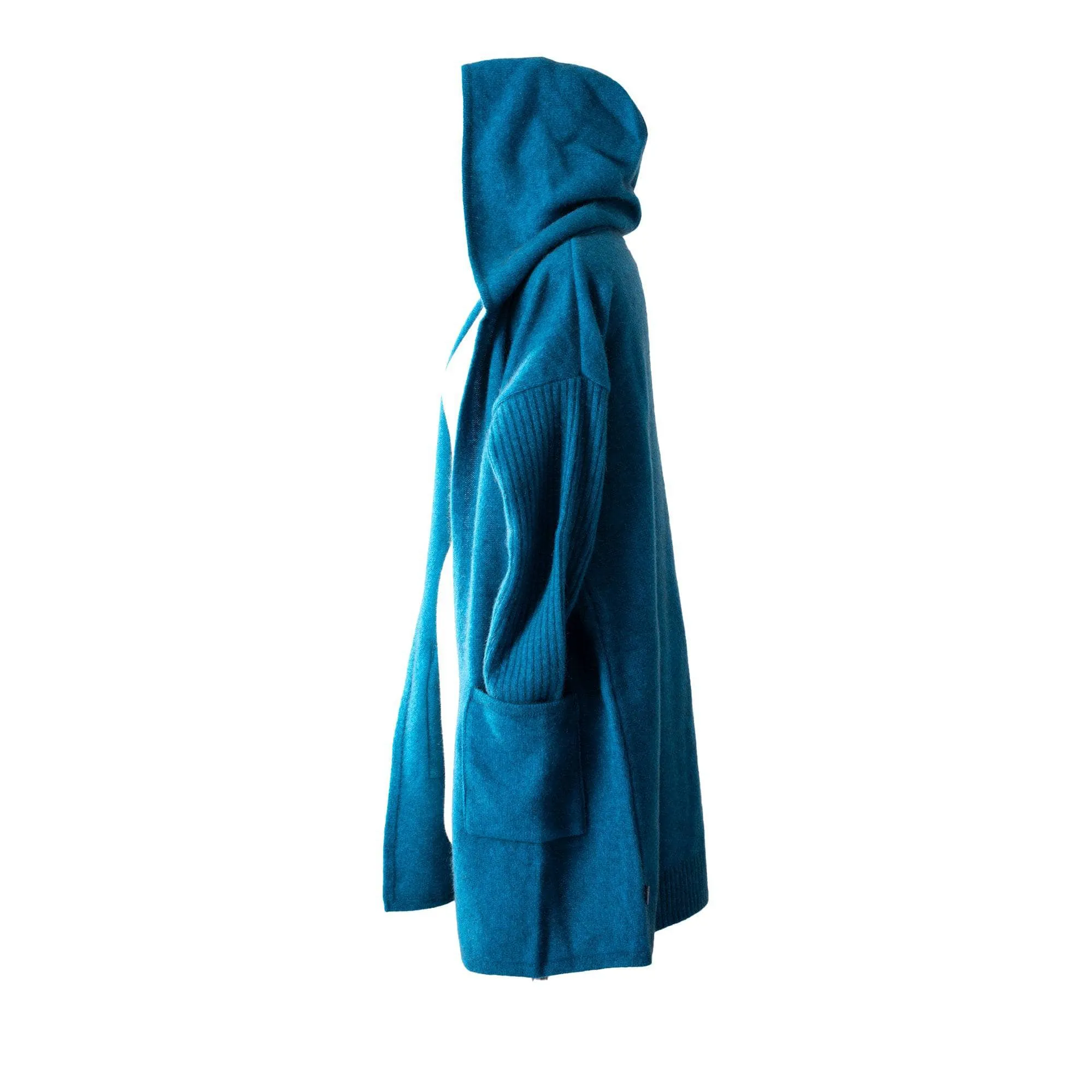 Premium Possum and Merino Wool- Hooded Longline Cardigan