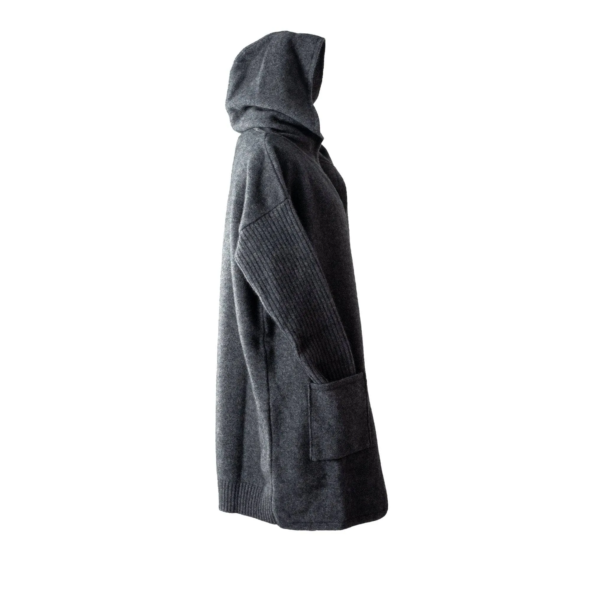 Premium Possum and Merino Wool- Hooded Longline Cardigan