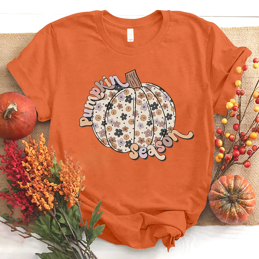 Pumpkin Season Shirt, Cute Pumpkin T - Shirt