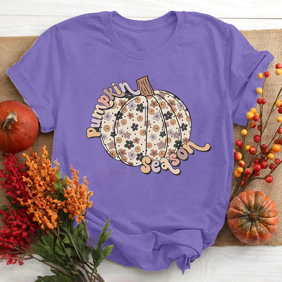 Pumpkin Season Shirt, Cute Pumpkin T - Shirt