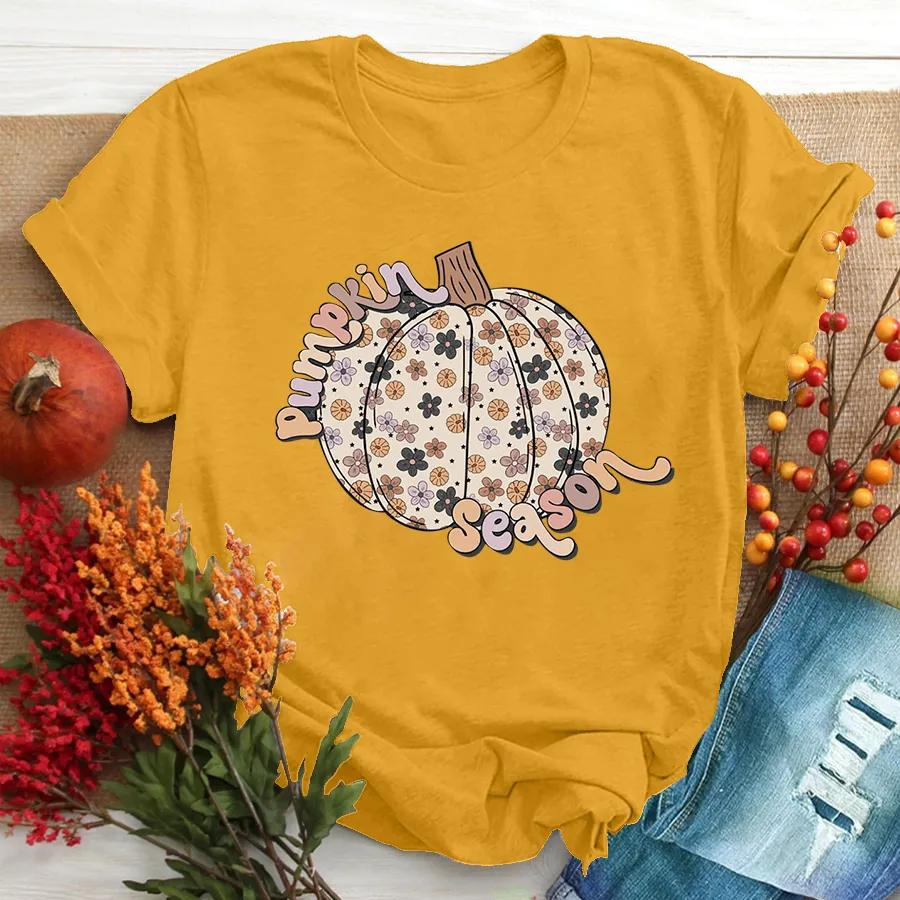 Pumpkin Season Shirt, Cute Pumpkin T - Shirt