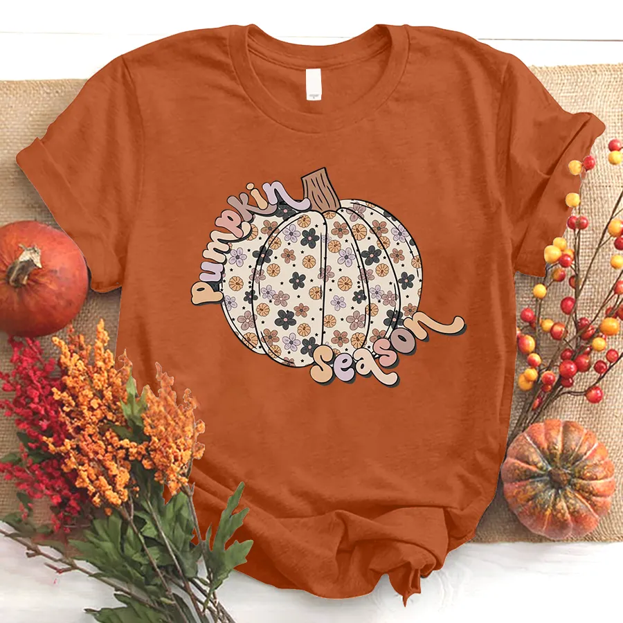 Pumpkin Season Shirt, Cute Pumpkin T - Shirt