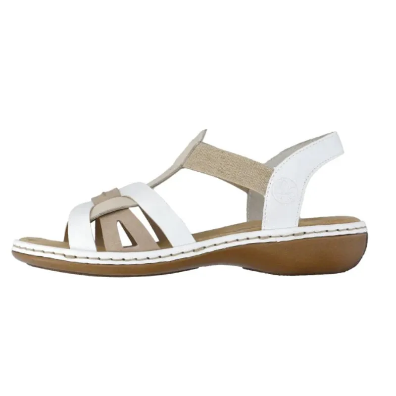 Rieker 65918-81 White Women's Sandals