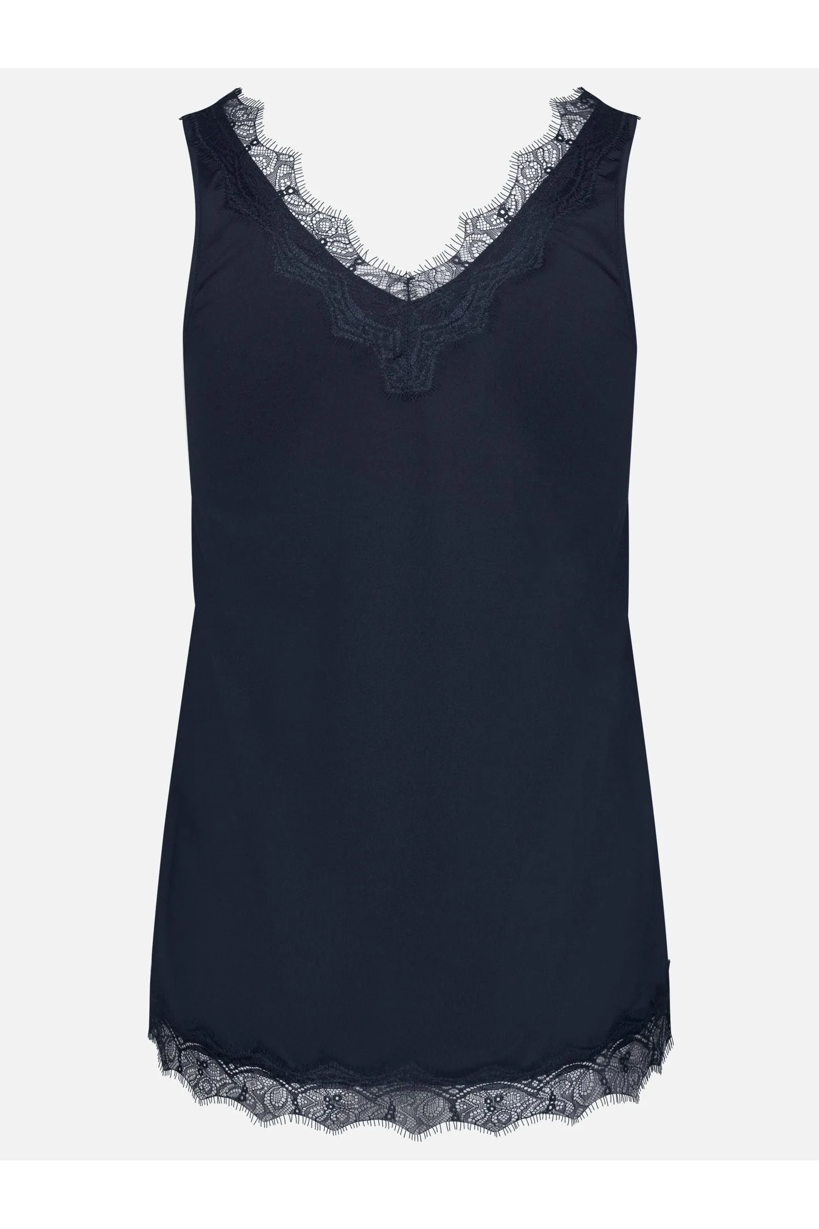 Rosemunde Billie Tank Top With Elegant Lace 4220 | 192 Dark Blue