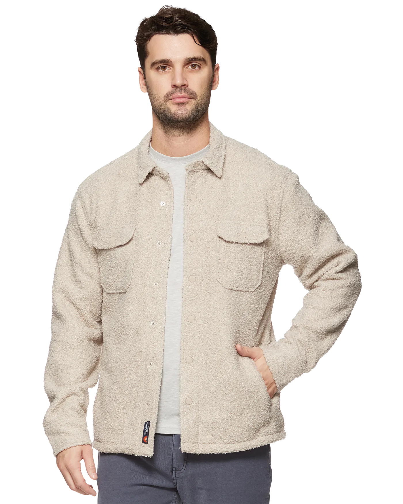 SCARSDALE FLEECE-LINED SHERPA SHIRT JACKET