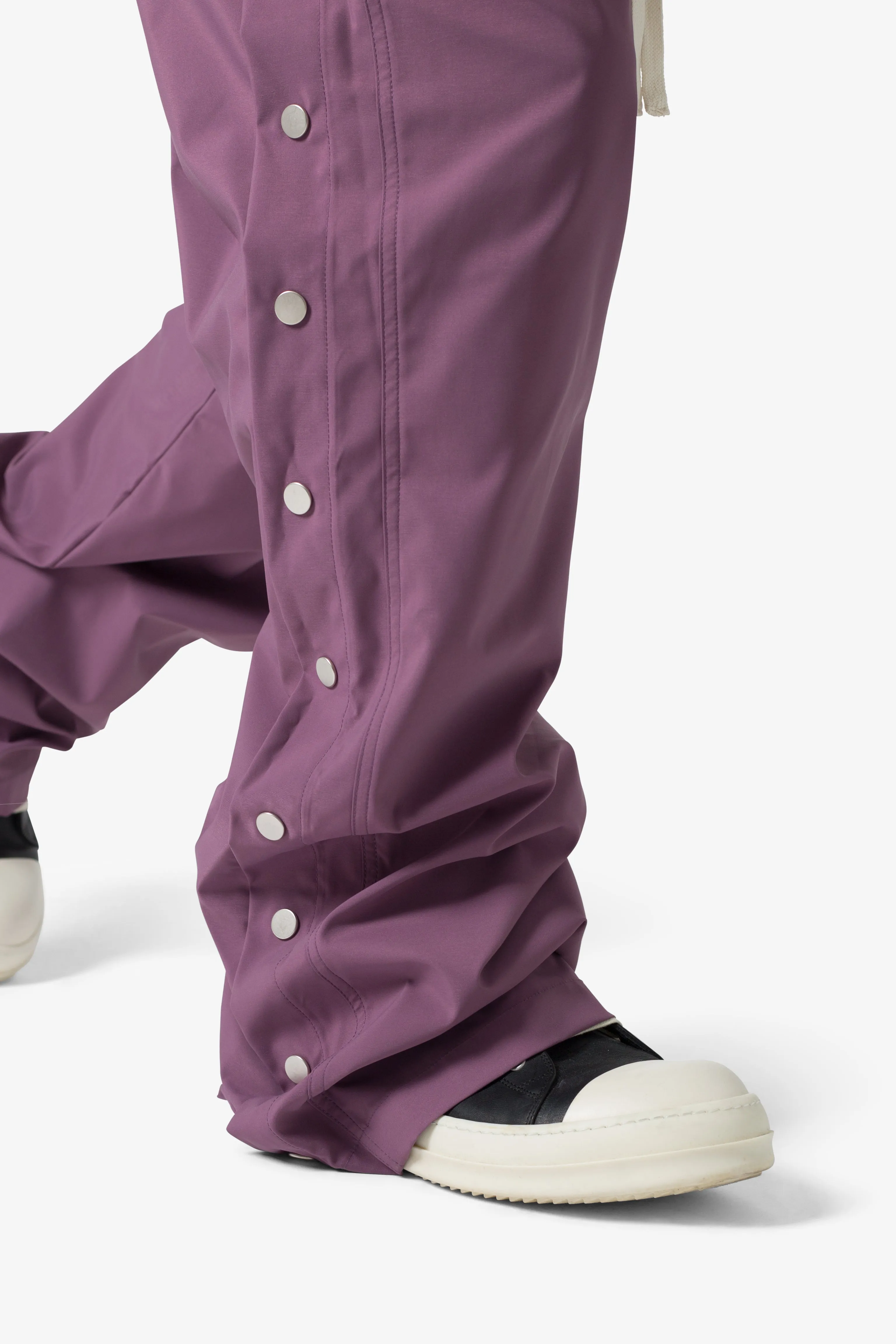 Side Snap Nylon Pants - Mauve