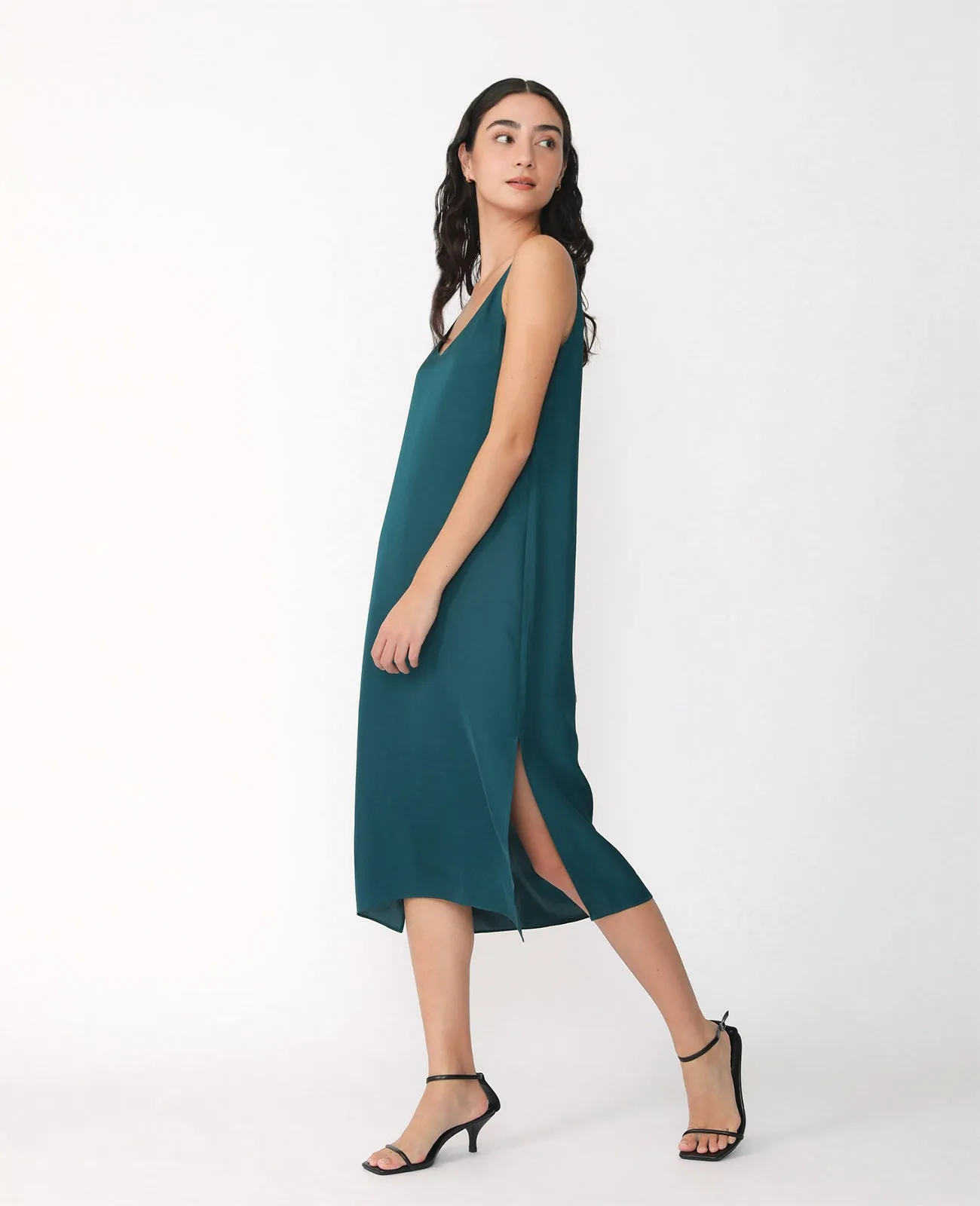 Silk Signature V Slip Dress