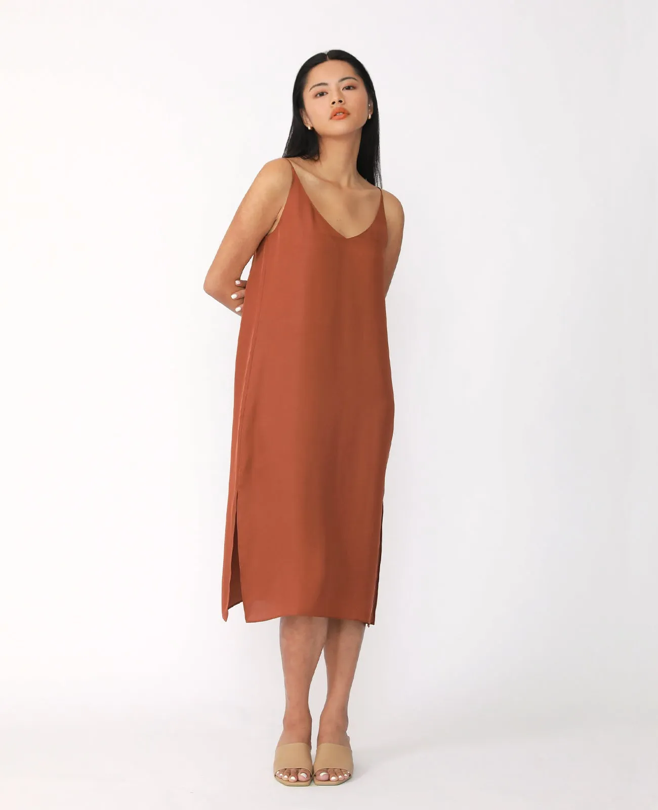 Silk Signature V Slip Dress