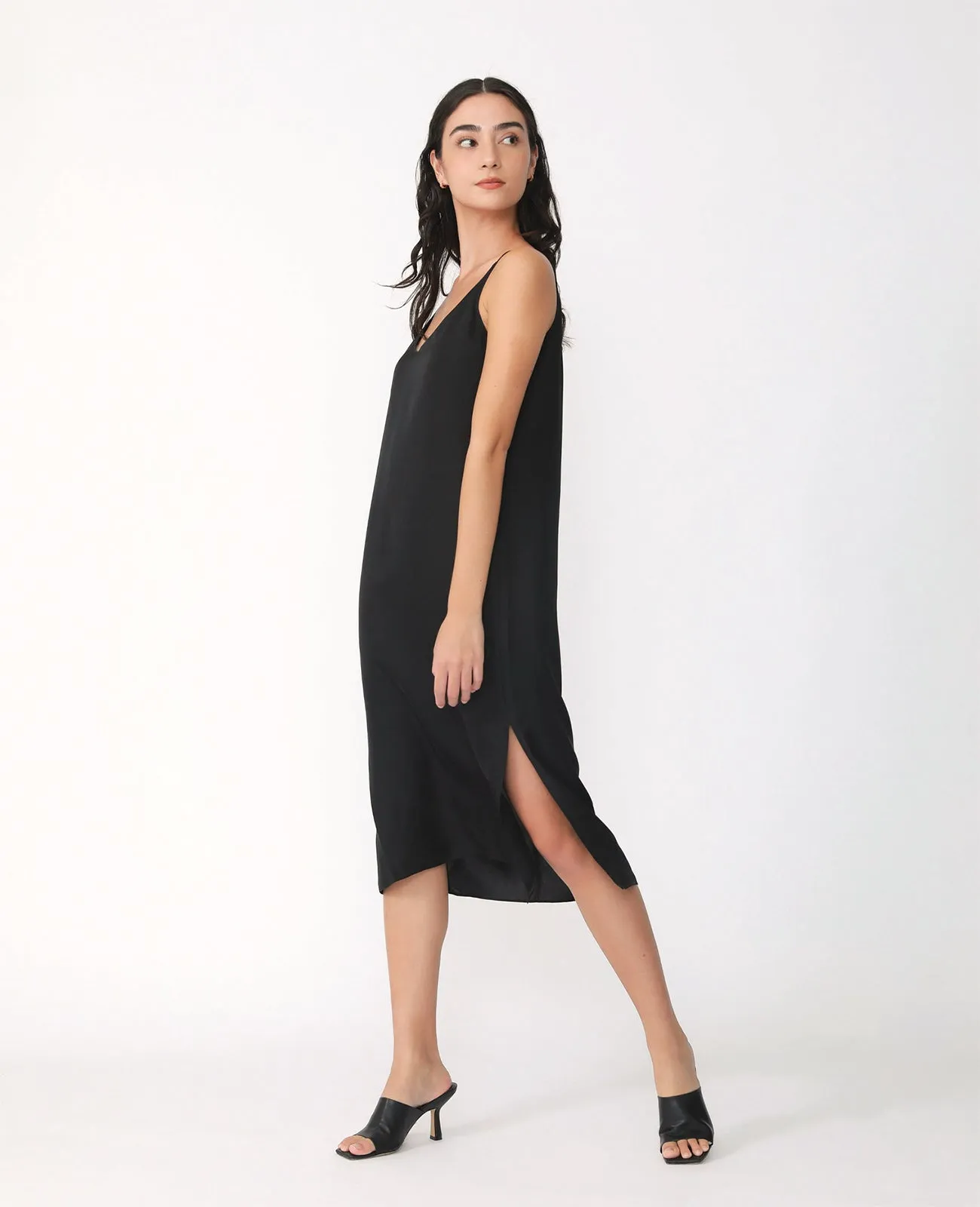 Silk Signature V Slip Dress