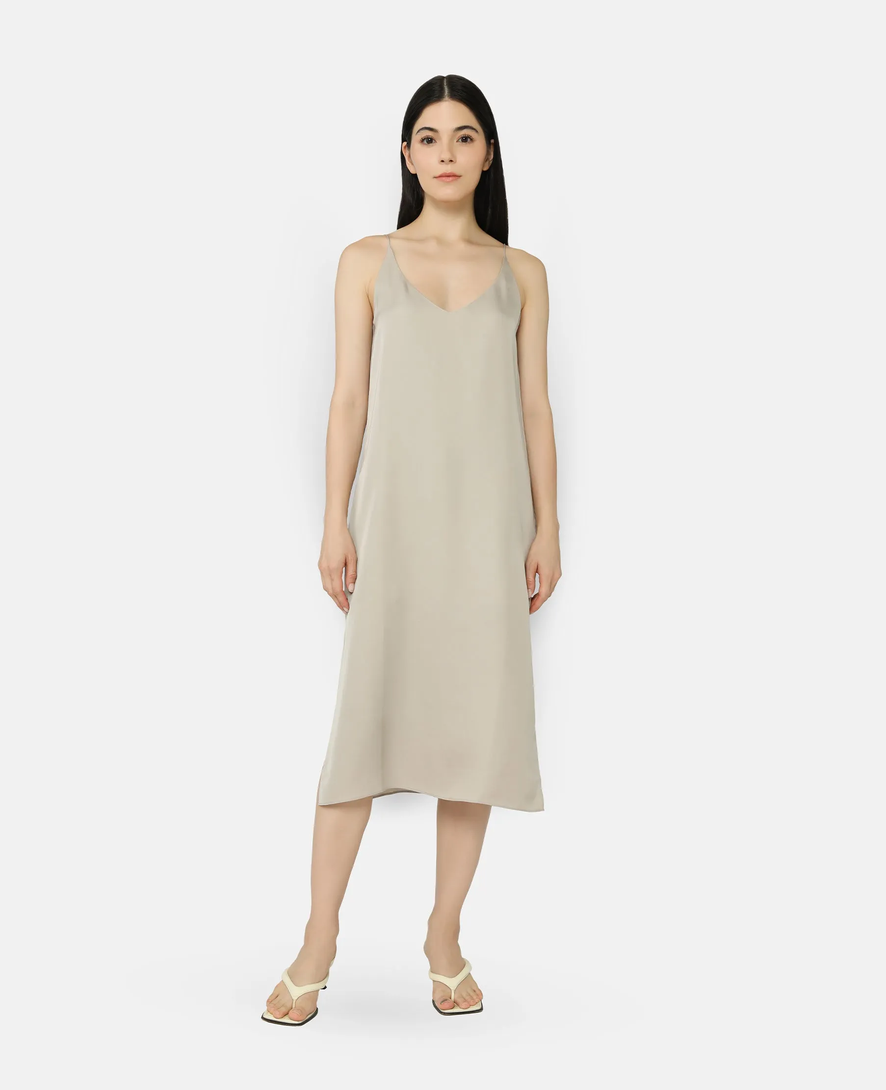 Silk Signature V Slip Dress