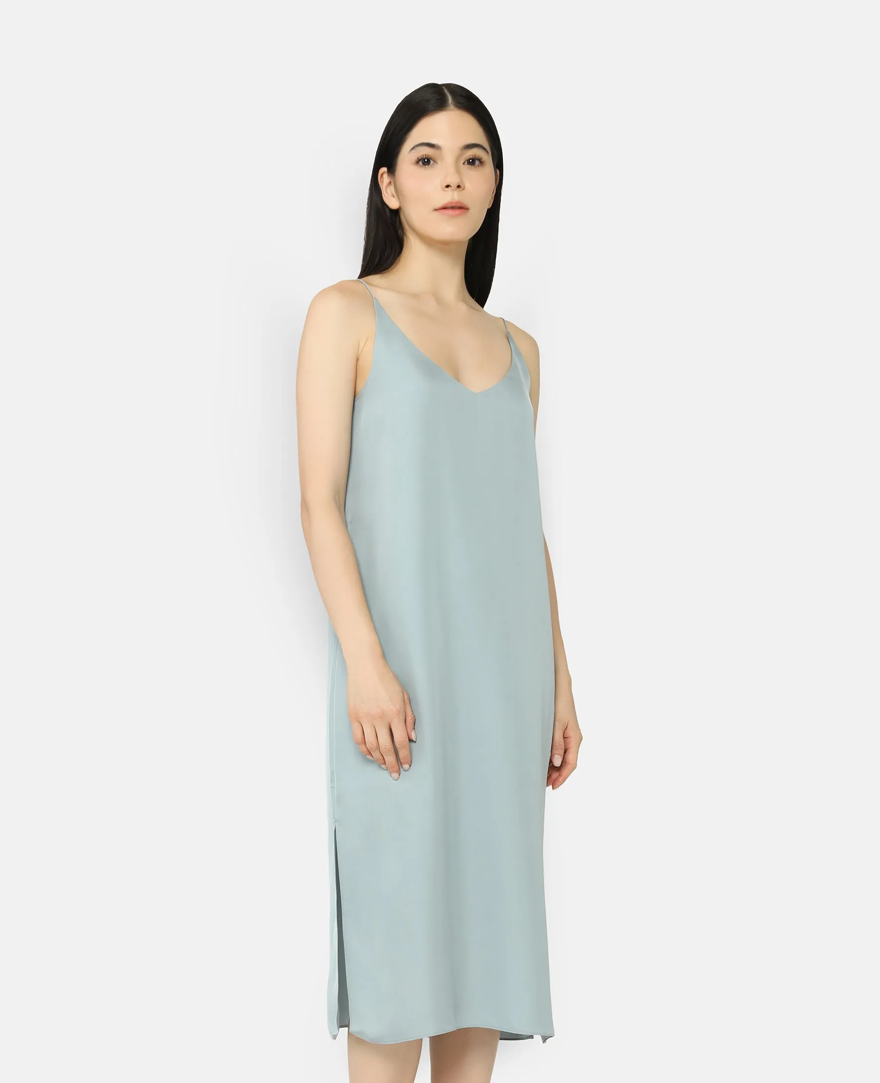 Silk Signature V Slip Dress