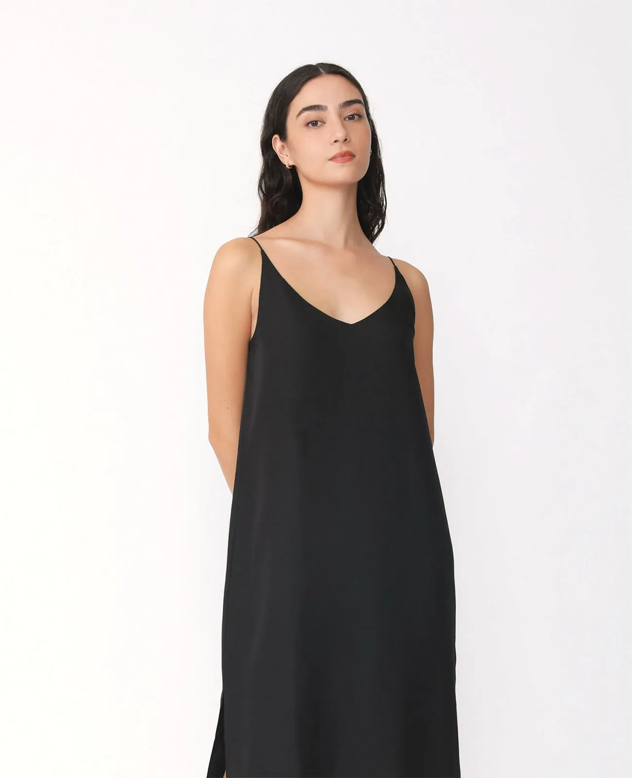 Silk Signature V Slip Dress