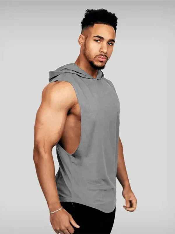 Sleeveless Hooded Gym Tank Top for Men - SF2000