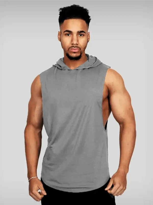 Sleeveless Hooded Gym Tank Top for Men - SF2000