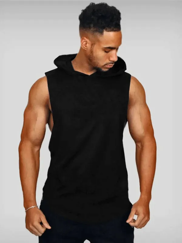 Sleeveless Hooded Gym Tank Top for Men - SF2000