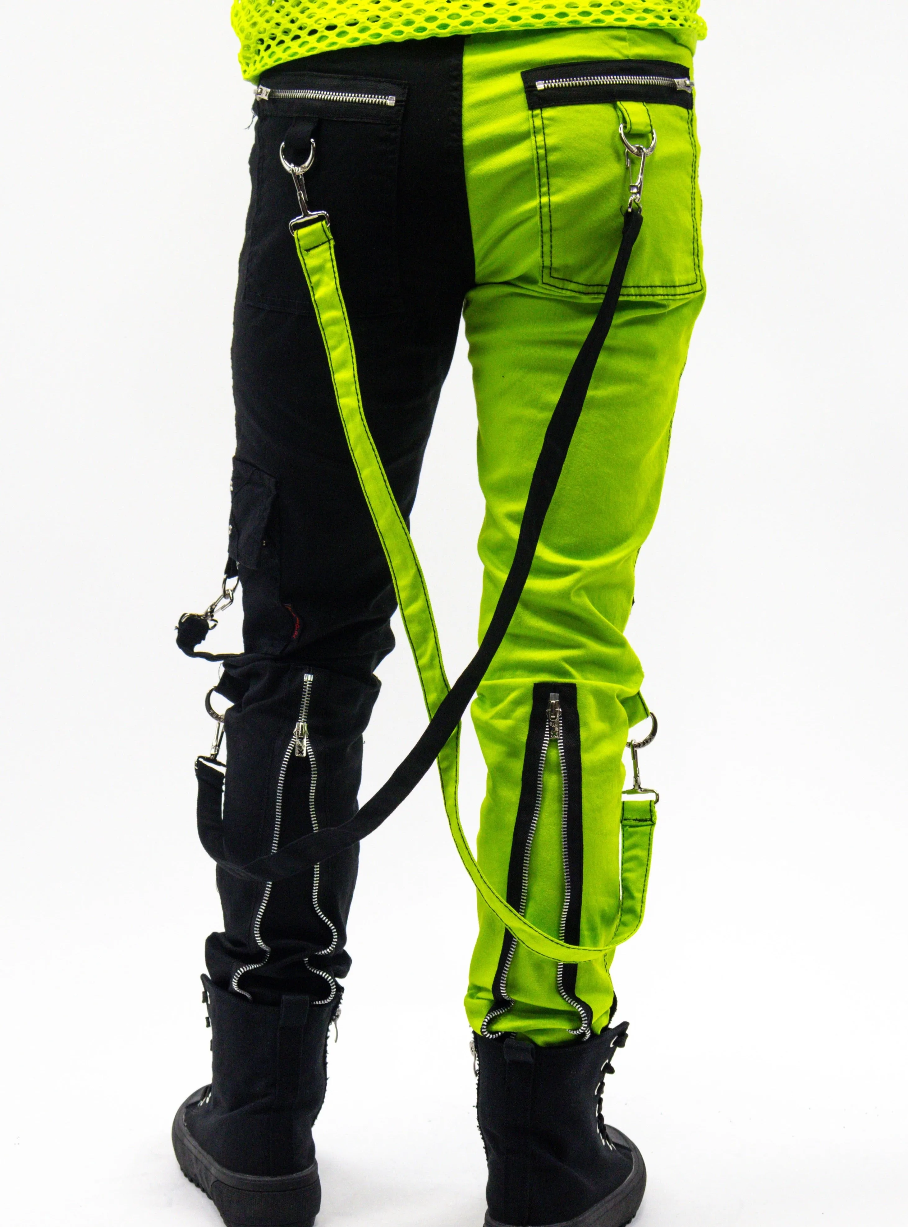 Split Bondage Skinny Pant- Lime TRIPP NYC