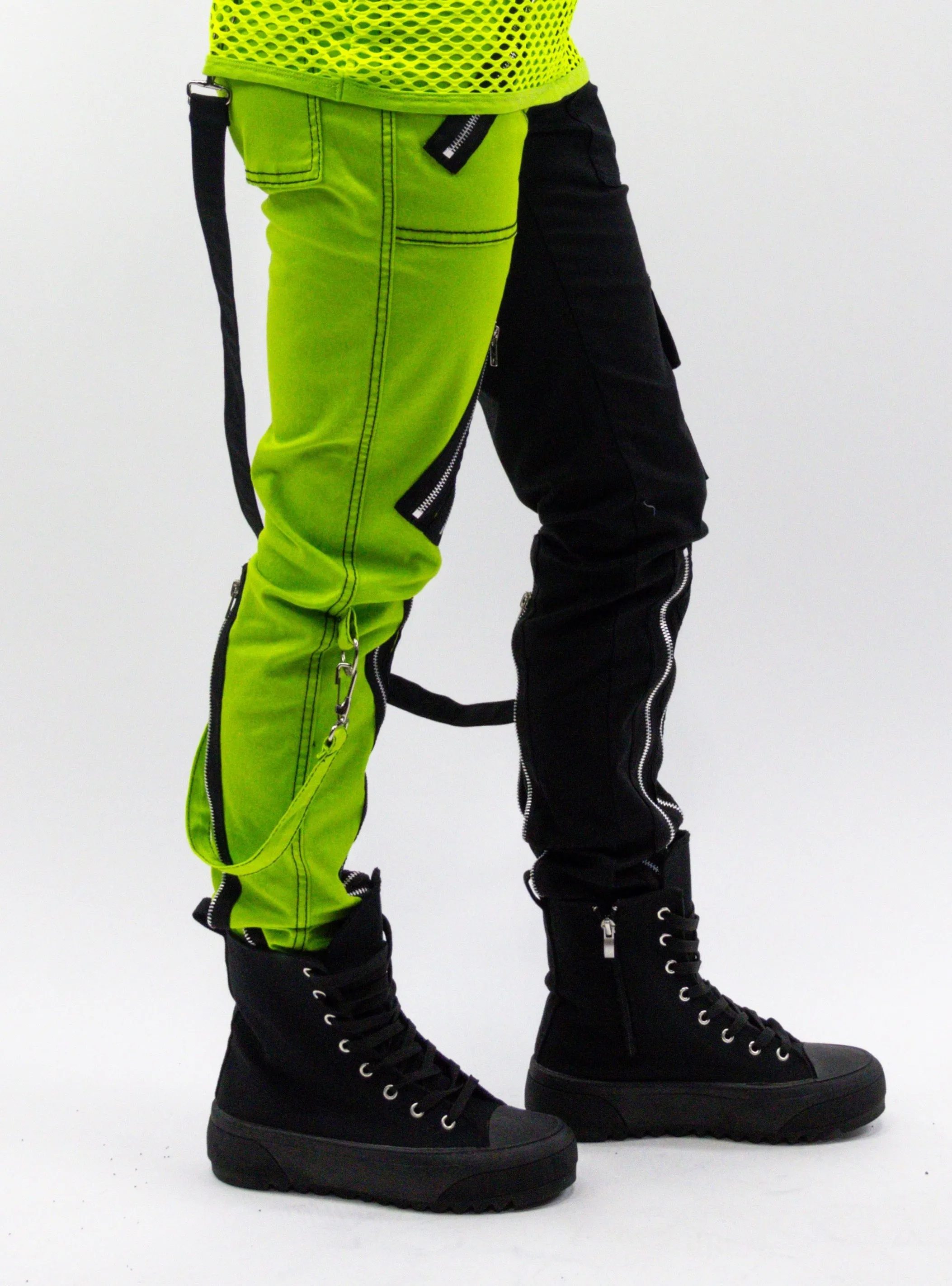 Split Bondage Skinny Pant- Lime TRIPP NYC