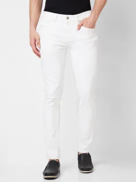 Spykar Low Rise Slim Fit White Jeans For Men