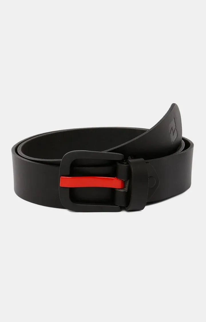 Spykar Men Leather Black Belt