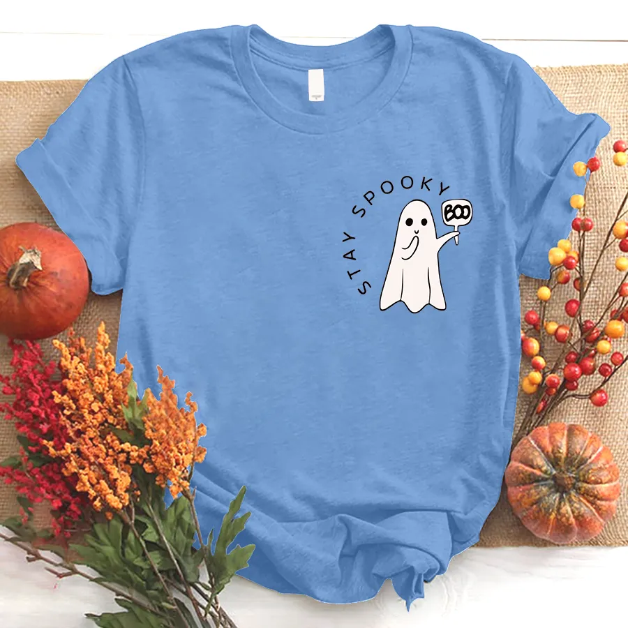 Stay Spooky Shirt, Minimal Halloween Shirt, Ghost Shirt, Halloween T - Shirt