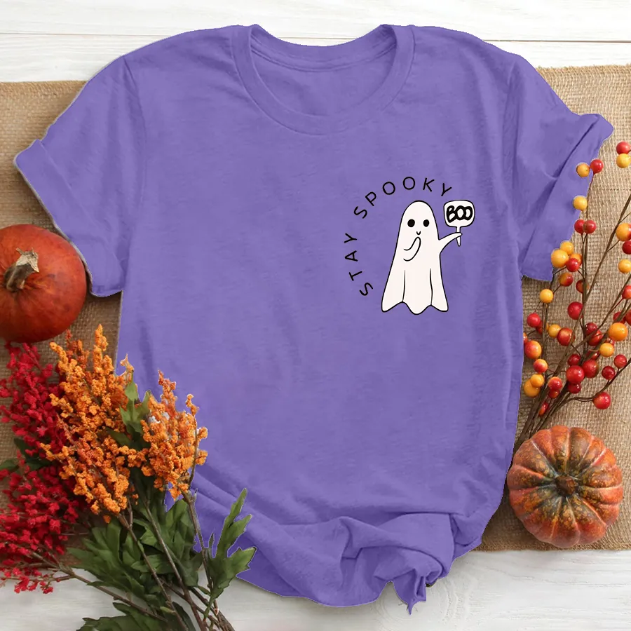 Stay Spooky Shirt, Minimal Halloween Shirt, Ghost Shirt, Halloween T - Shirt