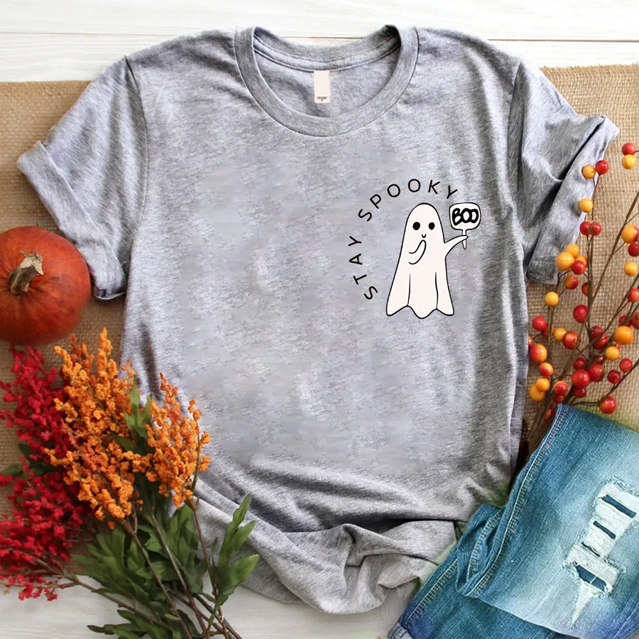 Stay Spooky Shirt, Minimal Halloween Shirt, Ghost Shirt, Halloween T - Shirt