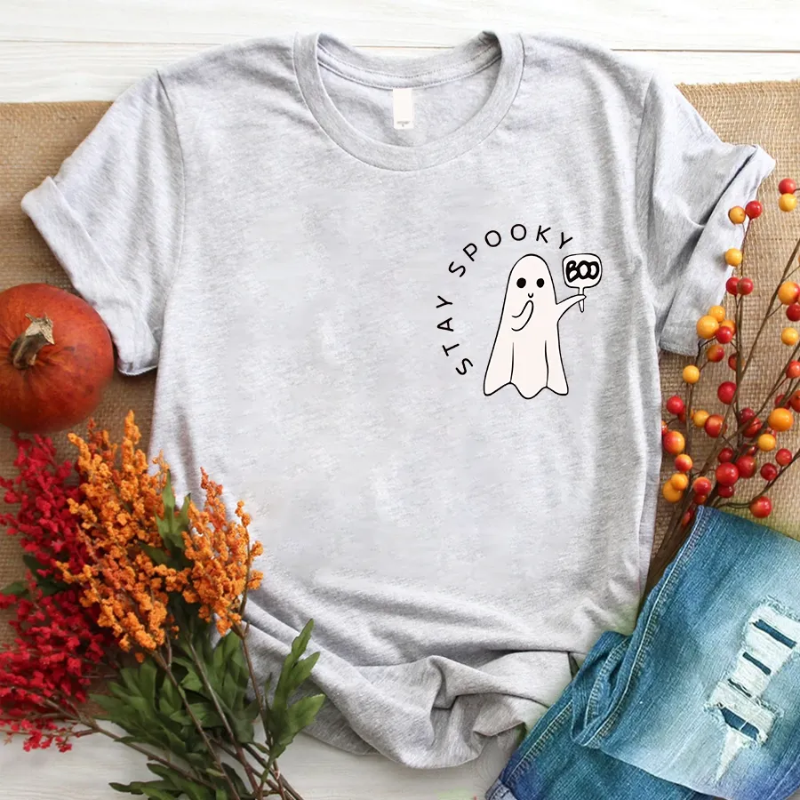 Stay Spooky Shirt, Minimal Halloween Shirt, Ghost Shirt, Halloween T - Shirt