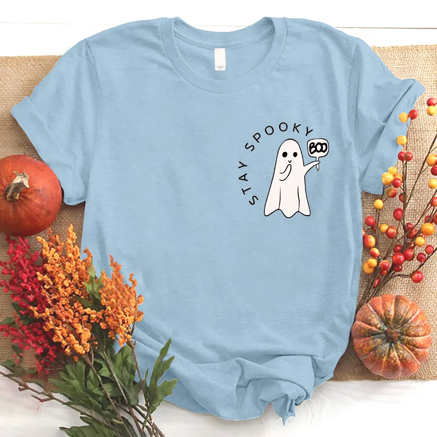 Stay Spooky Shirt, Minimal Halloween Shirt, Ghost Shirt, Halloween T - Shirt