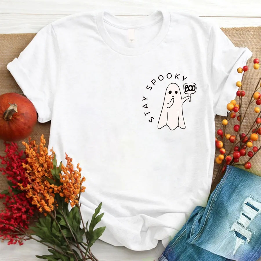 Stay Spooky Shirt, Minimal Halloween Shirt, Ghost Shirt, Halloween T - Shirt