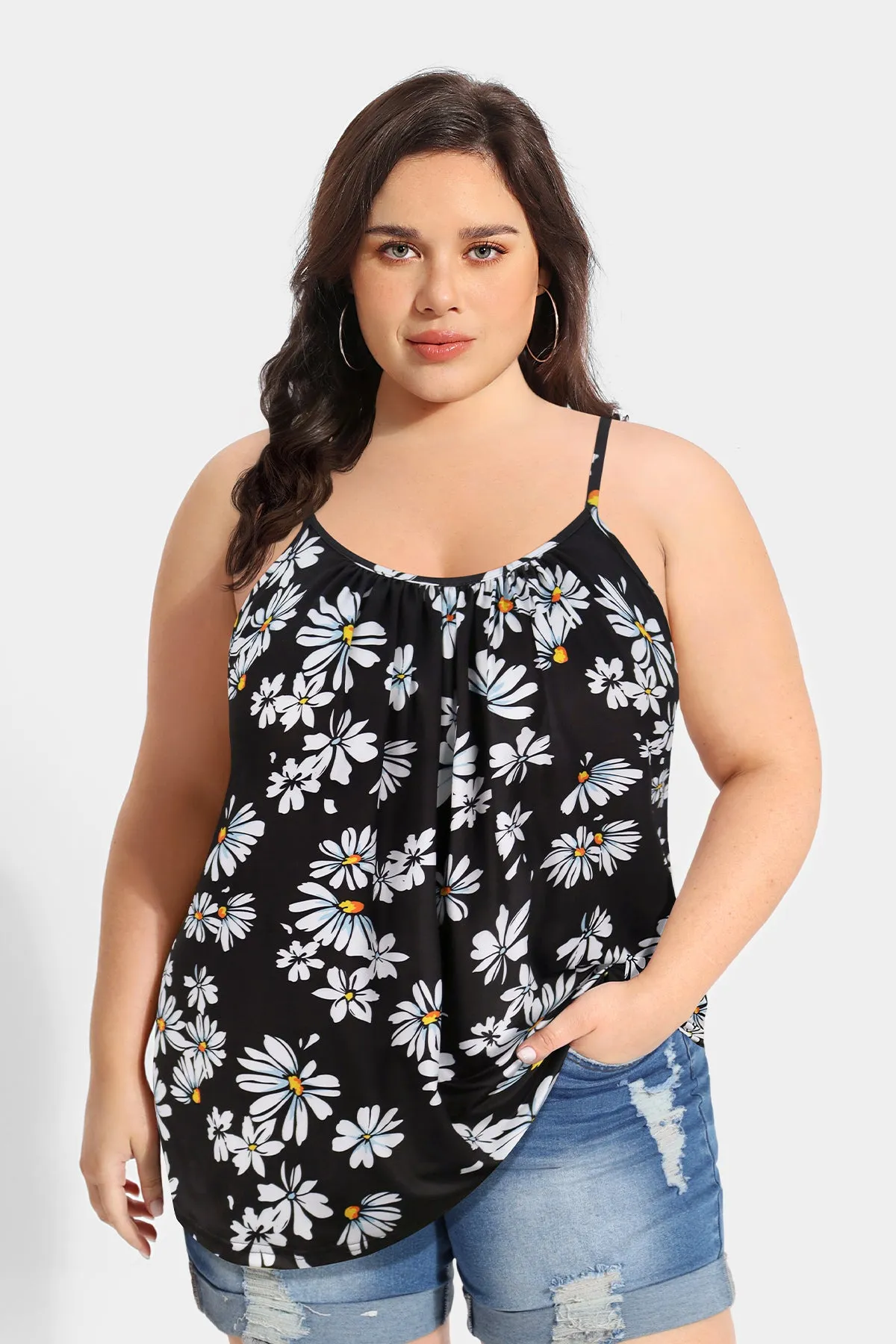 Supersoft Allover Daisy Resort Outfit Camisoles Tank