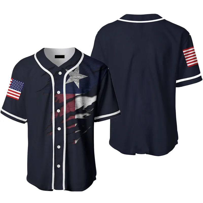 Texas Flag Baseball Jersey, Idea Gift for Men & Women