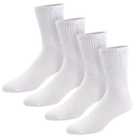 Thin Combed Cotton Diabetic Socks, Loose, Wide, Non-Binding Low-Crew Socks (Fits Shoe Size 7-11 )