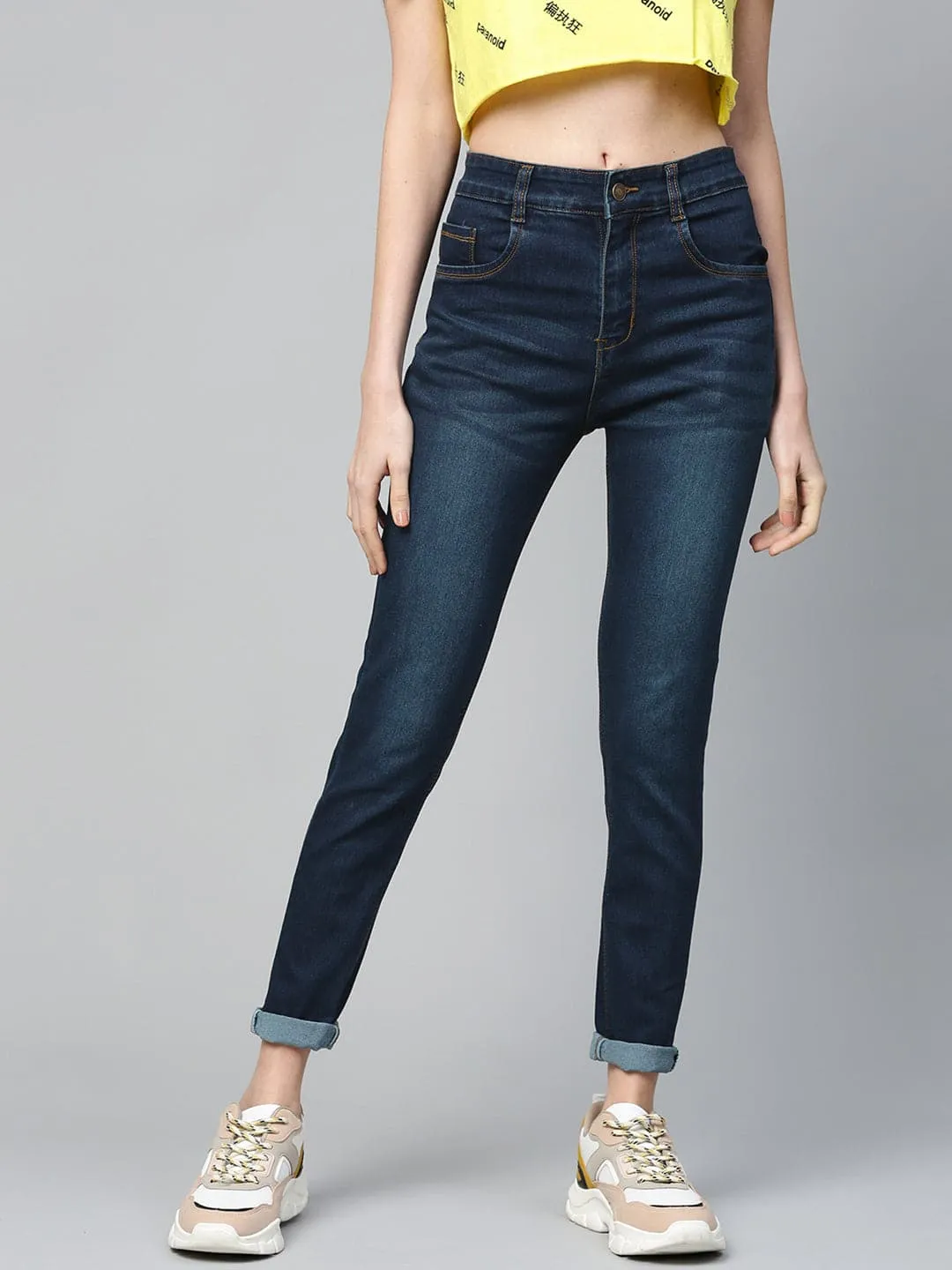 Tint Blue Whisker Wash Jeans