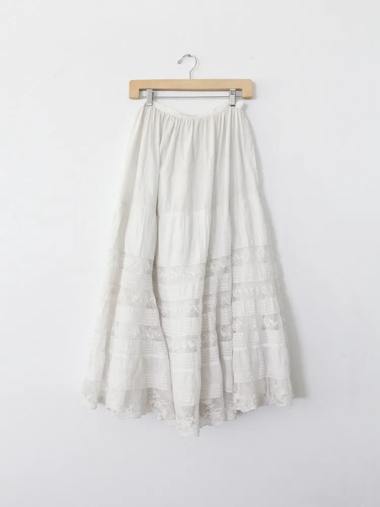 Victorian lace petticoat skirt