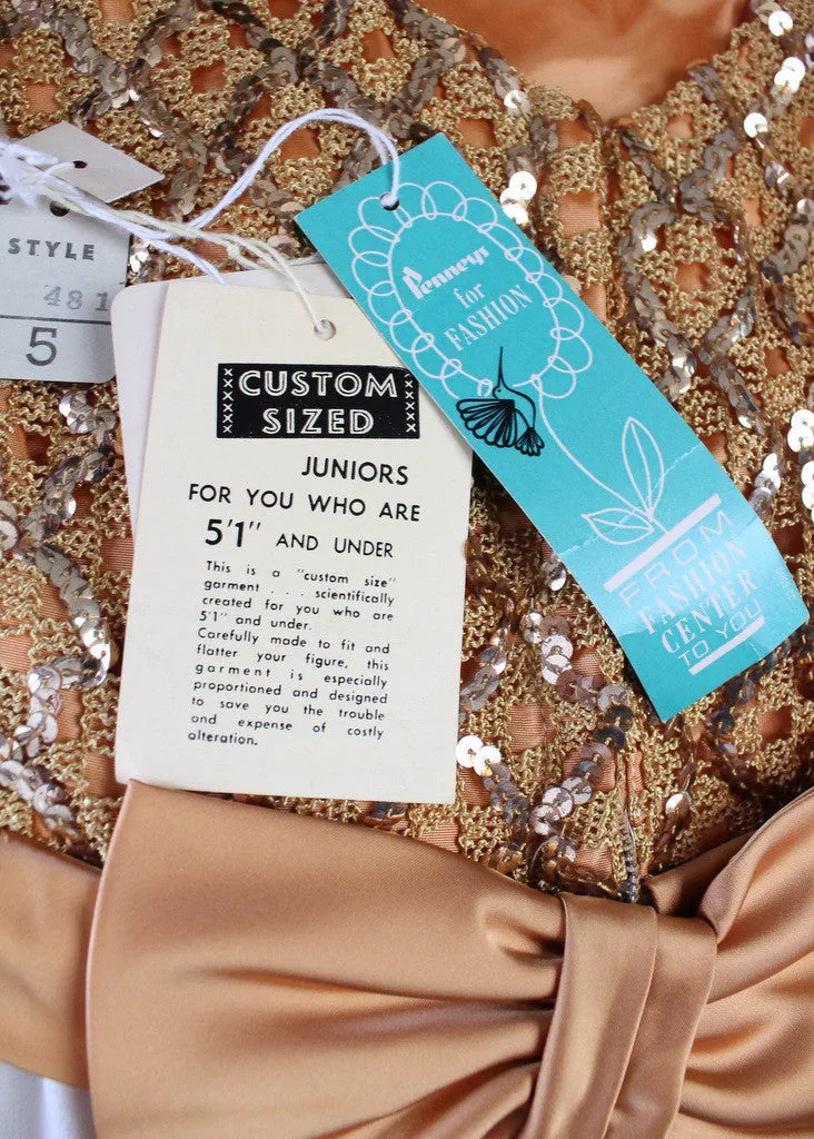 Vintage 1960s NOS Sequined Wiggle Dress