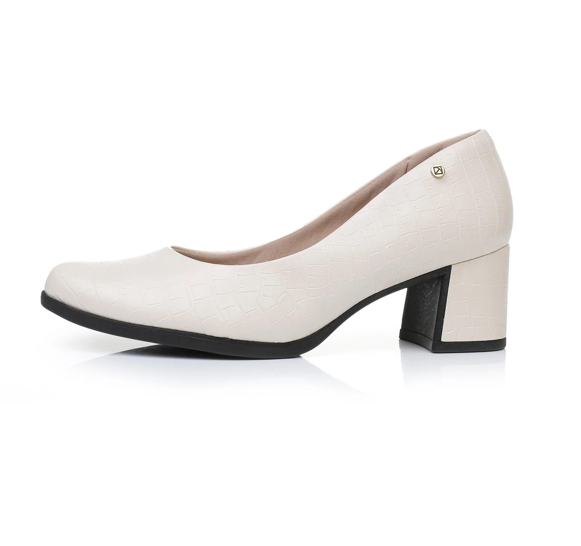 White Croco Pumps for Women (654.007)